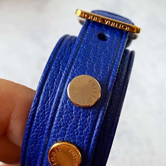 Auth Louis Vuitton Spike It Adjust Bleu Bracelet - Picture 6 of 6
